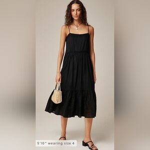 Nwt J.Crew Sorrento Dress in Cotton Voile Size Tall Small in Black